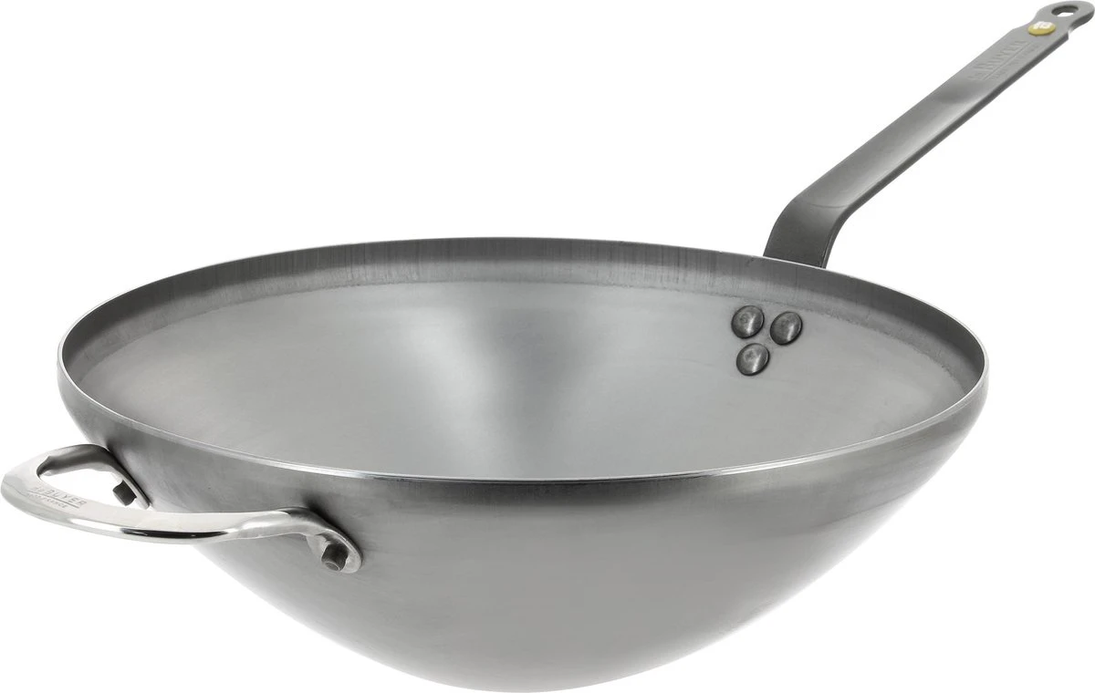DeBuyer - Mineral B Wok 32cm - Staal - Tegengreep 3 DeBuyer - Mineral B Wok 32cm - Staal - Tegengreep