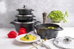Smile - 8 Delige Pannenset - Antiaanbaklaag - Vaatwasser Bestendig - Geschikt Voor Iedere Kookplaat - MGK-18 - Zwart 17 Smile - 8 Delige Pannenset - Antiaanbaklaag - Vaatwasser Bestendig - Geschikt Voor Iedere Kookplaat - MGK-18 - Zwart -Eersteklas Kookgereiwinkel 1200x800 177