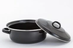 Lite-Body - Emaille - Magnus Braadpan 28cm/3,5l Met Deksel - Inductie - Zwart 6 Lite-Body - Emaille - Magnus Braadpan 28cm/3,5l Met Deksel - Inductie - Zwart -Eersteklas Kookgereiwinkel 1200x800 230