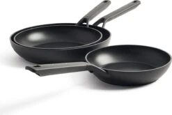 KitchenAid Classic Aluminium Koekenpannenset 3-delig ø20+24+28cm - Zwart - Inductie