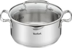 Tefal Duetto+ Pannenset -10 Delig- 5 Pannen - Kookpannenset - Zilver - Afdruipdeksels -Eersteklas Kookgereiwinkel 1200x816