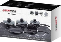 Herzberg HG-5003BK: 8 Pieces Marble Cookware Set - Black 11 Herzberg HG-5003BK: 8 Pieces Marble Cookware Set - Black -Eersteklas Kookgereiwinkel 1200x819 1