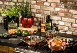 Koekenpan Ø26cm Met Deksel - Inductie - Koper - DUCQ -Eersteklas Kookgereiwinkel 1200x832 1