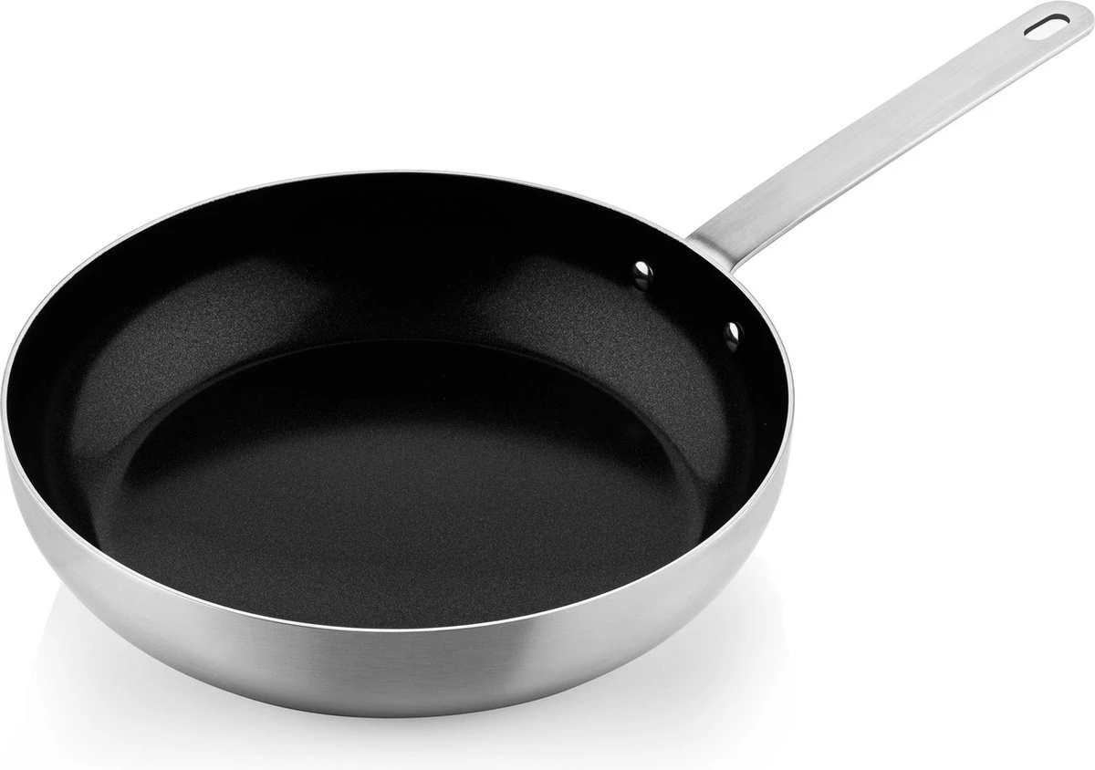 Soenil By ISENVI - Koekenpan Inductie - 24 CM - Keramische Pan - RVS Handgreep 3 Soenil By ISENVI - Koekenpan Inductie - 24 CM - Keramische Pan - RVS Handgreep