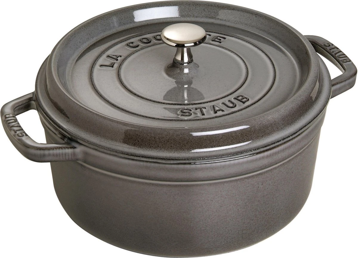 Staub Cocotte - Rond - 24 Cm - Grafietgrijs 7 Staub Cocotte - Rond - 24 Cm - Grafietgrijs - Afbeelding 5