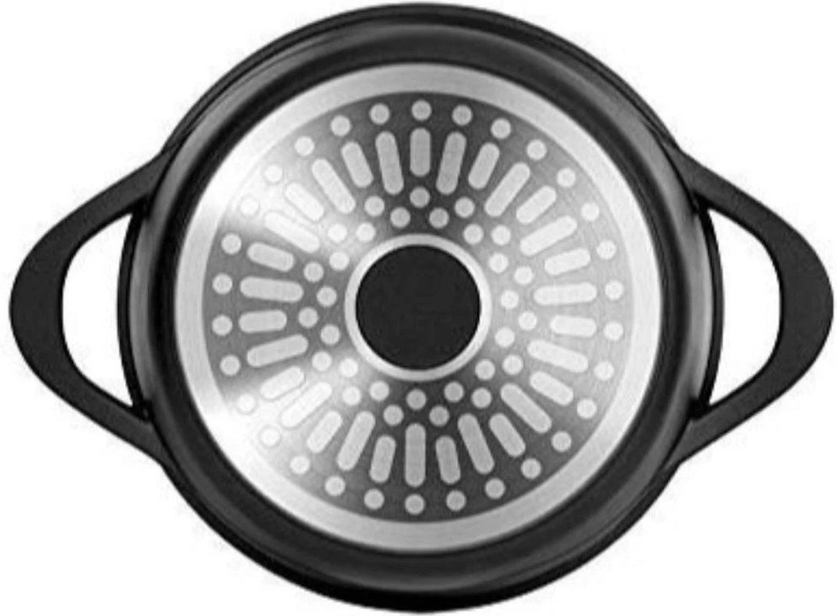 Smile - 8 Delige Pannenset - Antiaanbaklaag - Vaatwasser Bestendig - Geschikt Voor Iedere Kookplaat - MGK-18 - Zwart 4 Smile - 8 Delige Pannenset - Antiaanbaklaag - Vaatwasser Bestendig - Geschikt Voor Iedere Kookplaat - MGK-18 - Zwart - Afbeelding 2