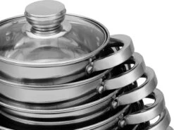 Edënbërg Classic Line - RVS Luxe Pannenset 12 Delig - Voorzien Van 9-Laags Bodem! -Eersteklas Kookgereiwinkel 1200x892