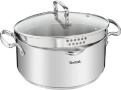 Tefal Duetto+ Pannenset -10 Delig- 5 Pannen - Kookpannenset - Zilver - Afdruipdeksels -Eersteklas Kookgereiwinkel 1200x893