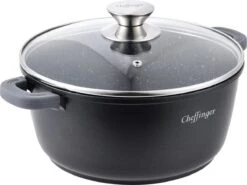 Cheffinger Kookpan/Diepe Pan Met Deksel - 20cm - 2,5L 9 Cheffinger Kookpan/Diepe Pan Met Deksel - 20cm - 2,5L -Eersteklas Kookgereiwinkel 1200x898 4