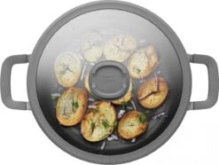 BergHOFF Leo Hapjespan Stone - 28 Cm - Met Glazen Deksel 8 BergHOFF Leo Hapjespan Stone - 28 Cm - Met Glazen Deksel -Eersteklas Kookgereiwinkel 1200x904 2