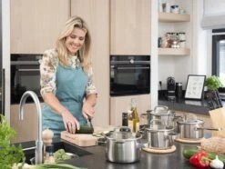 Sola Pannenset Juvia - 4 Delig - Ø 16,16,18,20 Cm - Zilver - RVS - Sandwichbodem -Eersteklas Kookgereiwinkel 1200x906