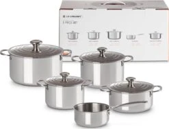 LE CREUSET - RVS Plus - Pannenset 5-delig 7 LE CREUSET - RVS Plus - Pannenset 5-delig -Eersteklas Kookgereiwinkel 1200x915 1