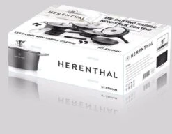 Herenthal Luxe Pannenset - 14-delig - Glazen Deksel - Inductie - Marmeren Coating - PFAS-vrij - Zwart - ES1014M 9 Herenthal Luxe Pannenset - 14-delig - Glazen Deksel - Inductie - Marmeren Coating - PFAS-vrij - Zwart - ES1014M -Eersteklas Kookgereiwinkel 1200x934 1