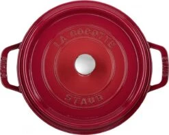Staub - Ronde Cocotte 24 Cm - Kers 10 Staub - Ronde Cocotte 24 Cm - Kers -Eersteklas Kookgereiwinkel 1200x960 1