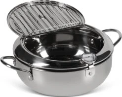 Edënbërg Classic Line - Japanse Frituurpan Met Thermometer - 3.4 Liter - Friteuse/Frituurpot RVS -Eersteklas Kookgereiwinkel 1200x960