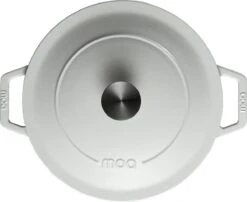 MOA Gietijzeren Braadpan - Inhoud 5,7 Liter - 26CM - Rond - Alle Warmtebronnen - Ook Voor Inductie - Gewicht 5,8 Kg - Wit - C26W -Eersteklas Kookgereiwinkel 1200x981 1