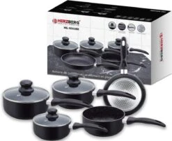 Herzberg HG-5003BK: 8 Pieces Marble Cookware Set - Black 13 Herzberg HG-5003BK: 8 Pieces Marble Cookware Set - Black -Eersteklas Kookgereiwinkel 1200x987 1