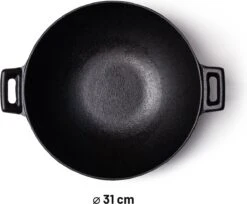 Orange85 Gietijzeren Wokpan - Alle Warmtebronnen - Inductie - Wok - Zwart - 31cm - Gietijzer - Wokpannen 11 Orange85 Gietijzeren Wokpan - Alle Warmtebronnen - Inductie - Wok - Zwart - 31cm - Gietijzer - Wokpannen -Eersteklas Kookgereiwinkel 1200x989