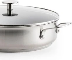 KitchenAid Stainless Steel Hapjespan Met Glazen Deksel ø28cm - RVS - Inductie - Anti-aanbak 13 KitchenAid Stainless Steel Hapjespan Met Glazen Deksel ø28cm - RVS - Inductie - Anti-aanbak -Eersteklas Kookgereiwinkel 1200x995 5