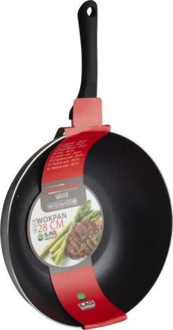 Löwenthal Hoogwaardige Wokpan PRO - Ø 28 Cm - PFOA Vrije Anti-aanbaklaag - Zwart - Chef's Choice 5 Löwenthal Hoogwaardige Wokpan PRO - Ø 28 Cm - PFOA Vrije Anti-aanbaklaag - Zwart - Chef's Choice -Eersteklas Kookgereiwinkel 628x1200