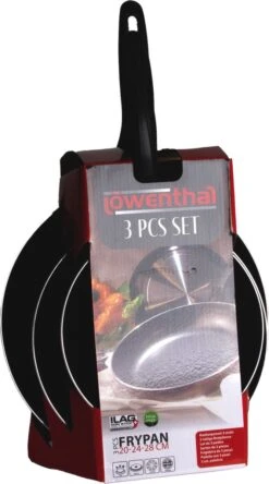 Löwenthal Hoogwaardige Koekenpan Set - 3 Stuks - PFOA Vrije Anti-aanbaklaag - Zwart -Eersteklas Kookgereiwinkel 667x1200 1