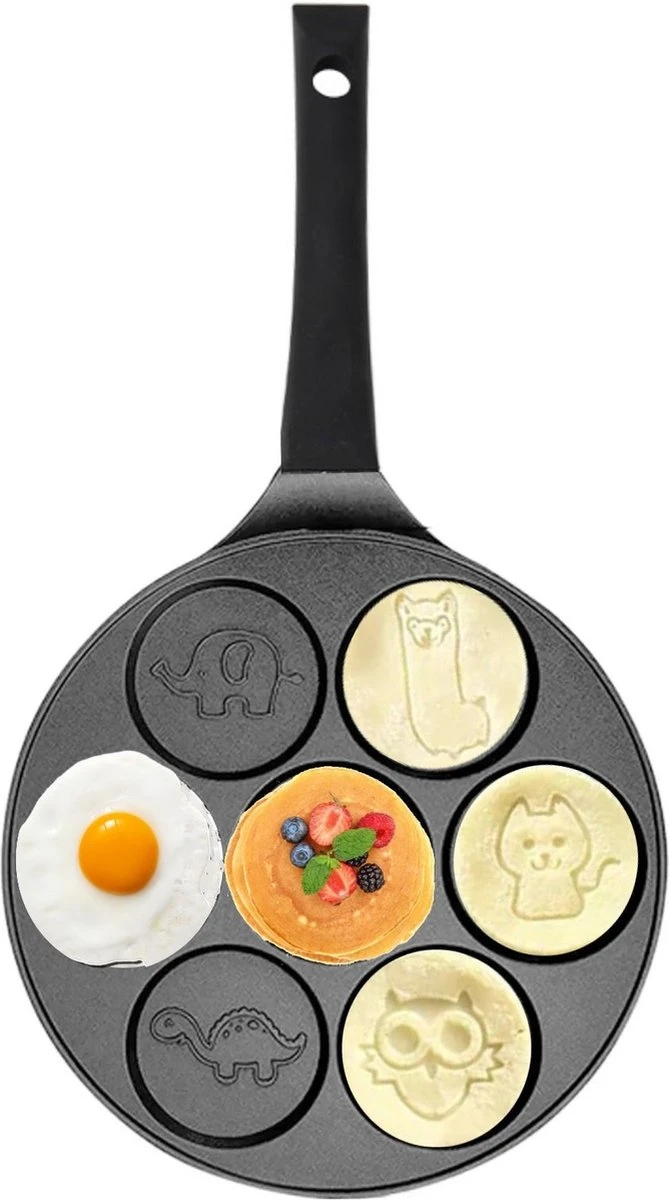 Pancake Pan Met Dierlijke Vormen - Pannenkoekenpan - Crêpemaker - Pancakes Set 4 Pancake Pan Met Dierlijke Vormen - Pannenkoekenpan - Crêpemaker - Pancakes Set - Afbeelding 2