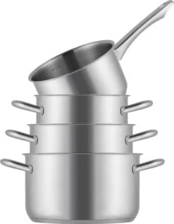 Sola Pannenset Blizz - 4 Delig - Ø Cm - Zilver - RVS - Sandwichbodem -Eersteklas Kookgereiwinkel 933x1200